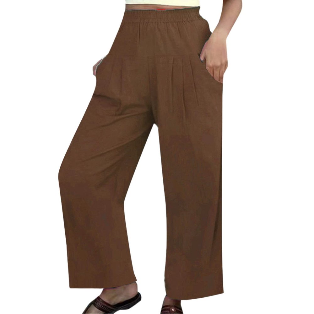 White Linen Pants Women Wide Leg Stretch Pants for Women Linen Palazzo Travel Pants Women Khaki Scrub Pants for Women Linen Set for Women Pants White Linen Pants