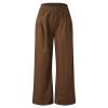 White Linen Pants Women Wide Leg Stretch Pants for Women Linen Palazzo Travel Pants Women Khaki Scrub Pants for Women Linen Set for Women Pants White Linen Pants view 3