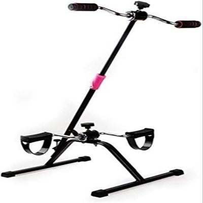 Electric Pedal Adjustable Pedal Exerciser Peddling Machine Seniors Fitness Rehab Equipment for Legs and Arms Workout Exercise,Reduce Aching, Tiredness in Legs,Pink Mini Exercise Bike Stepper