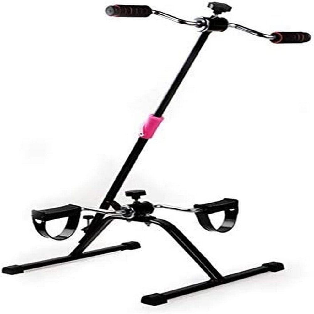 Electric Pedal Adjustable Pedal Exerciser Peddling Machine Seniors Fitness Rehab Equipment for Legs and Arms Workout Exercise,Reduce Aching, Tiredness in Legs,Pink Mini Exercise Bike Stepper