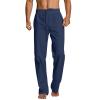 GOKKILRW Linen Pants for Men Quick Dry Lightweight Boho Lace Up Plain Color Straight Leg Loose Pants Outdoor Hiking Yoga Pants Summer Elastic Pj Lounge Trousers Navy view 1