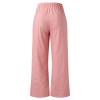 LCMTWX Womens Pants Casual Drawstring Capris for Women Linen Pants Jogger Women Womens Pants Casual Womens Pants Cotton Casual Pants for Women White Wide Leg Pants for Women view 2
