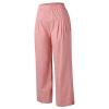 LCMTWX Womens Pants Casual Drawstring Capris for Women Linen Pants Jogger Women Womens Pants Casual Womens Pants Cotton Casual Pants for Women White Wide Leg Pants for Women view 4