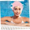 Balacoo Swimming Cap Hats for Swimming Wear-Resistant Swimming Hats Cap for Women Large Swim Hat Comfortable Hats Swim Cap Long Hair Swim Cap for Long Hair Girl Pink Nylon, 24.00X17.50X0.30CM view 2