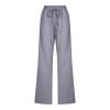 LRMQS Womens Casual Linen Pants 2024 Spring Drawstring Elastic Waist Trousers with Pockets Lounge Fashion Vacation Clothing view 3