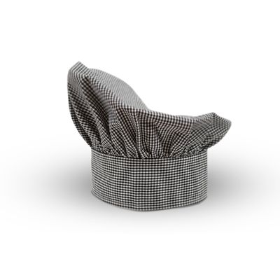 Chef Trends X100 Adjustable Chef Hat, Black & White Check