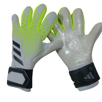 GJPWAKWM Spider-Man Soccer Goalkeeper Gloves Goalie Training Gloves Strong Grip Anti-Slip and Breathable for Adults and Children (White Green,8)