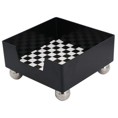 Ciieeo Elegant Black and White Checkerboard Jewelry Tray Multi-Function Storage Organizer for Keys Coins and Trinkets Vintage Home for Entryway Bedroom Bathroom