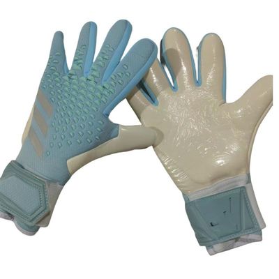 GJPWAKWM Spider-man Soccer Goalkeeper Gloves Goalie Training Gloves Strong Grip Anti-Slip and Breathable for Adults and Children (Blue,8)