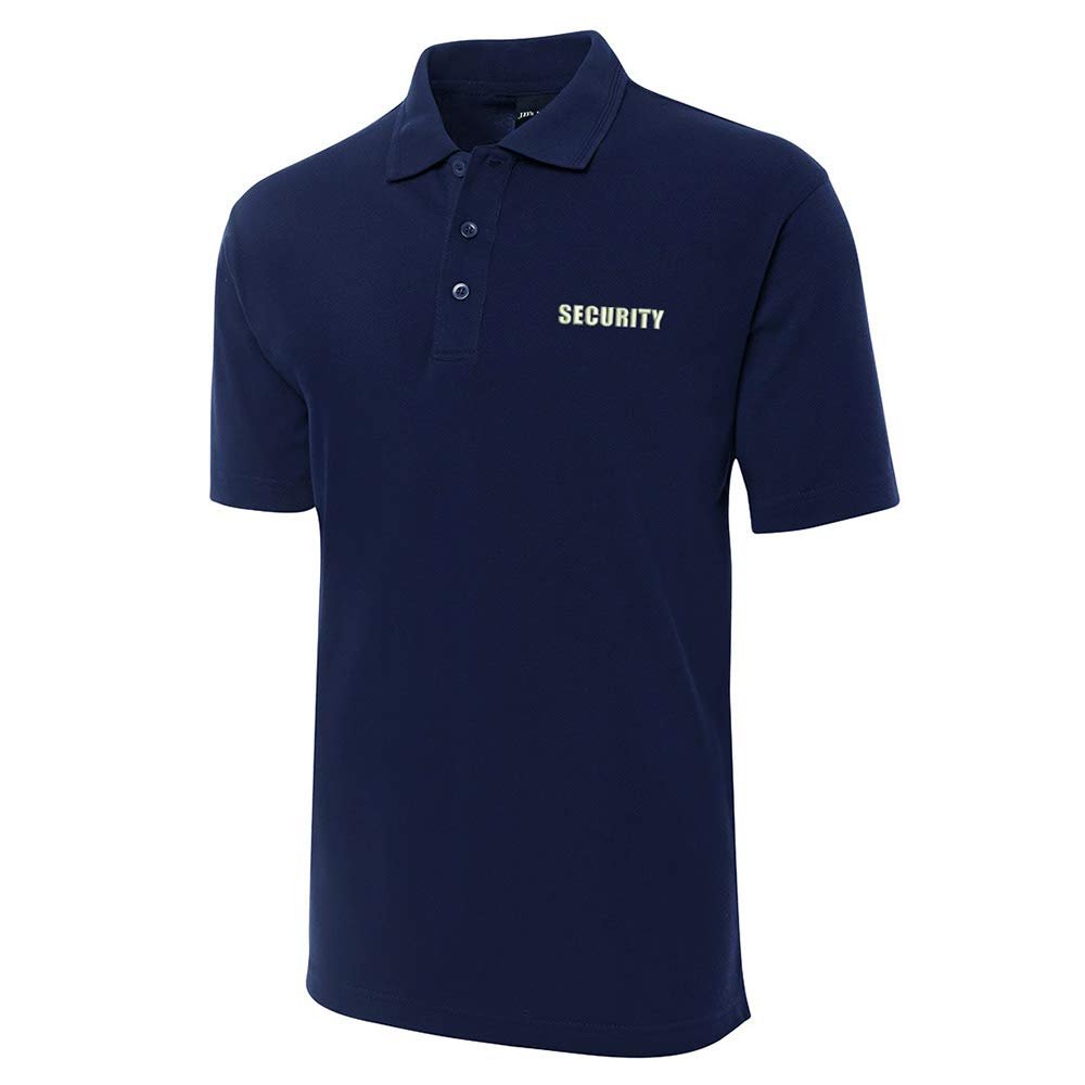 Juiwuerqi Polo Shirts for Men Security Embroidered Short Sleeve Mens Polo Shirt (XX-Large,Navy)