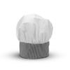 Chef Trends X100 Adjustable Chef Hat, White w/Check Trim view 2