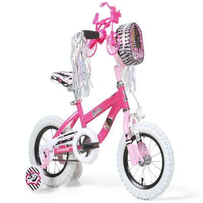Dynacraft Barbie 12" Neon Pink Girls Bike for Kids Ages 3-5 Years, Fun and Stylish Design, Sturdy & Durable, Perfect for Kids Learning to Ride, Ideal for Young Riders -Neon Pink