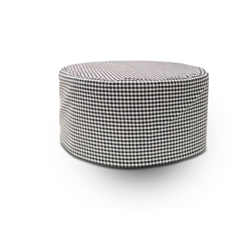 Chef Trends X475 Twill Skull Cap, Black and White