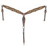 American Darling Western Horse Floral Breast Collar Genuine Leather Brown view 1