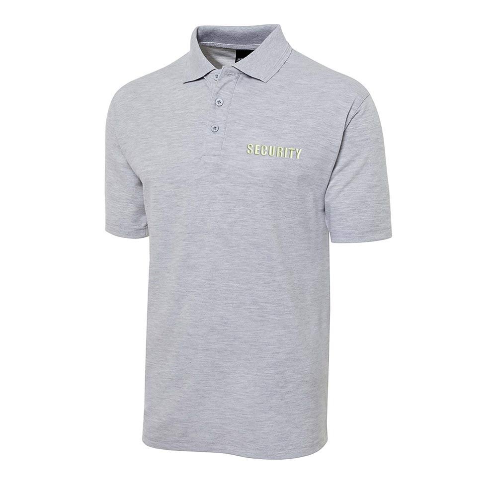Juiwuerqi Polo Shirts for Men Security Embroidered Short Sleeve Mens Polo Shirt (X-Large,Grey)