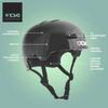 TSG Evolution Wmn Bike & Skate Helmet w/Snug Fit | Cycling, BMX, Skateboarding, Rollerblading, Roller Derby, E-Boarding, E-Skating, Longboarding, Skating | EPS Protection, Low Fit Design view 3