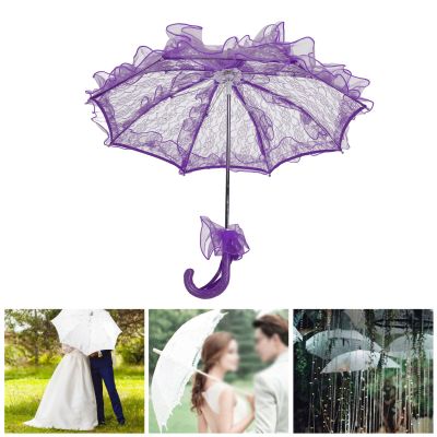 Luqeeg Lace Parasol - Vintage Lace Photography Prop Umbrella for Flower Girls, Weddings & Decorative Use