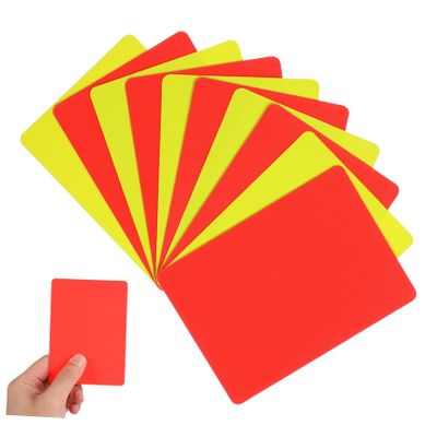 10pcs Professional Sports Referee Cards Set Red Yellow Cards for Football Soccer Basketball for Referees Lightweight PVC Design