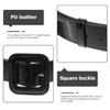 1Pc Black Patent Leather Wide Waist Belt for Women Adjustable European Style Fashion Accessory for Dresses and Casual Outfits view 3