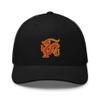 RIVEMUG Chinese Dragon Curved Bill Embroidered Trucker Hat Mid Crown Adjustable Chinese Zodiac Cap Black view 2