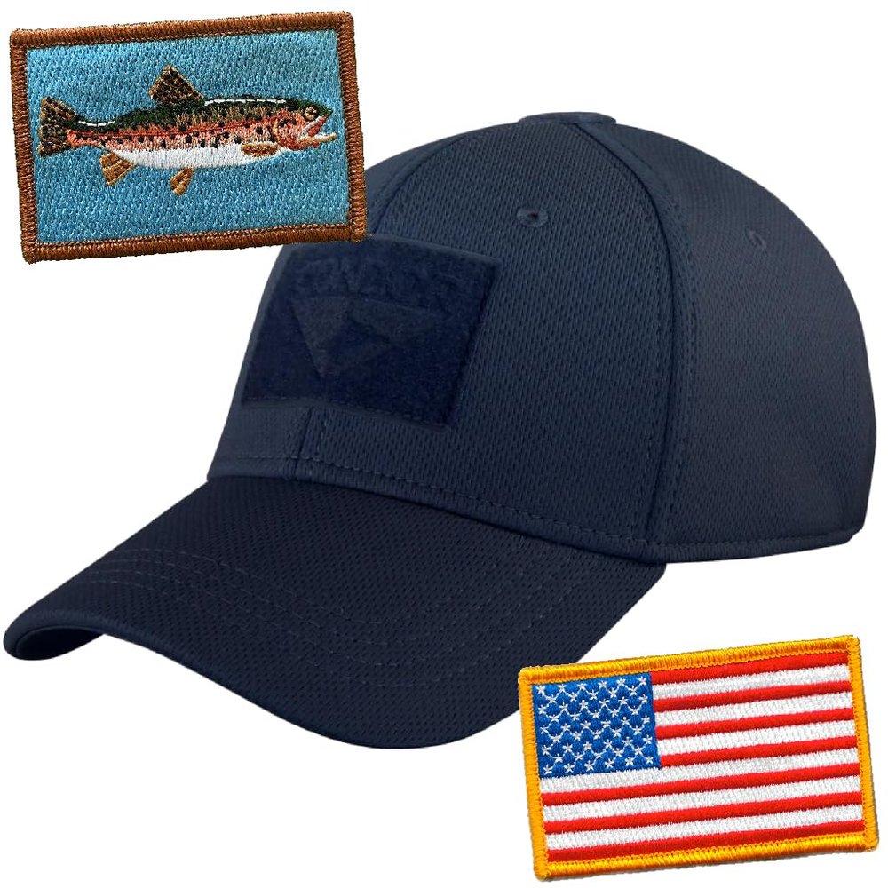 Condor Fitted Tactical Cap Bundle - (Rainbow Trout) - Navy Blue - Large/XL