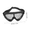 INOOMP Windproof Motorcycle Goggles for Men Outdoor Riding Skiing Eyewear Comfortable Fit Stylish Black Frame with Reinforced Grey Lens view 2