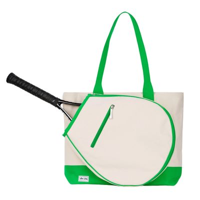Ame & Lulu Canvas Volley Tennis Tote Bag (Green)