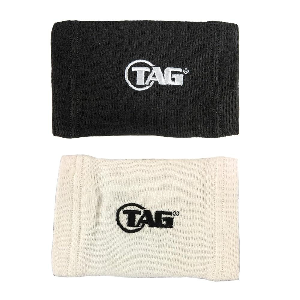 TAG Adult Wrist Coach 2 Pack, Single Window Size 4.5" x 3", Baseball Soccer Football Play Coach Playbook Quarterback Wristband, White, Black