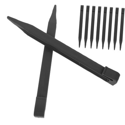 Balacoo 10Pcs Machine Side Tarpaulin Wood Pile Landscape Garden Landscape pegs Fabric Lawn Fastening Nails Plant Floor Nails Landscape pins Lawn Plant Stake pp Camping, 26.00X2.50X2.30CM, Black