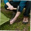 Balacoo 10Pcs Machine Side Tarpaulin Wood Pile Landscape Garden Landscape pegs Fabric Lawn Fastening Nails Plant Floor Nails Landscape pins Lawn Plant Stake pp Camping, 26.00X2.50X2.30CM, Black view 2