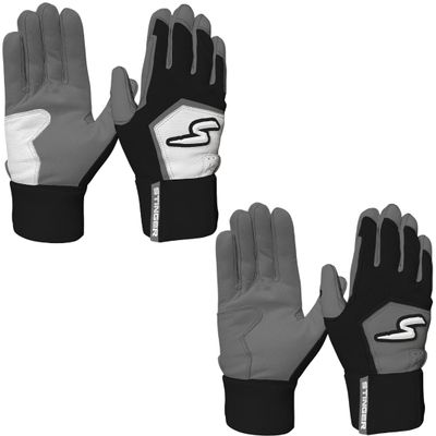 Stinger Sports Winder Series Batting Gloves - Adult Small, 2-Pack: Graphite/Black + Graphite/Black/White