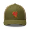 RIVEMUG Chinese Rooster Curved Bill Embroidered Trucker Hat Mid Crown Adjustable Chinese Zodiac Cap view 2