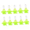 NUOBESTY 10pcs Reflective Ghost Pendants for Halloween Decoration Night Ride Reflector Charms for Bags Backpacks Keychains Glow The Dark Fun for Parties