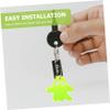 NUOBESTY 10pcs Reflective Ghost Pendants for Halloween Decoration Night Ride Reflector Charms for Bags Backpacks Keychains Glow The Dark Fun for Parties view 2