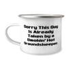 NineFit Basics Beautiful Groundskeeper 12oz Camping Mug, Sorry This Guy Is', Gifts For Men Women, Present From Friends, For Groundskeeper, White view 1