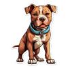 Cute Pitbull Vinyl Decal Sticker- 7.75" x 5.75" view 1