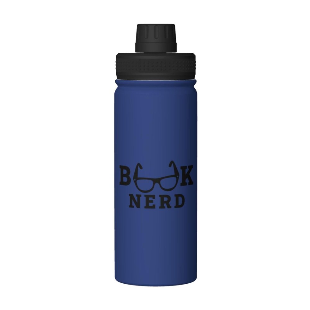 SIYTUAU Book Nerd Water Bottle 18 Oz Stainless Steel Water Bottles Leak Proof Outdoor Sports Insulated Water Bottle Funny Bottle Water