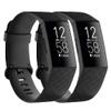 Replacement Bands Compatible with Fitbit Charge 4 / Fitbit Charge 3 Bands for Women Men, Silicone Fitness Sport Wristbands for Women Men Small Black+Black (2 Pack) view 1