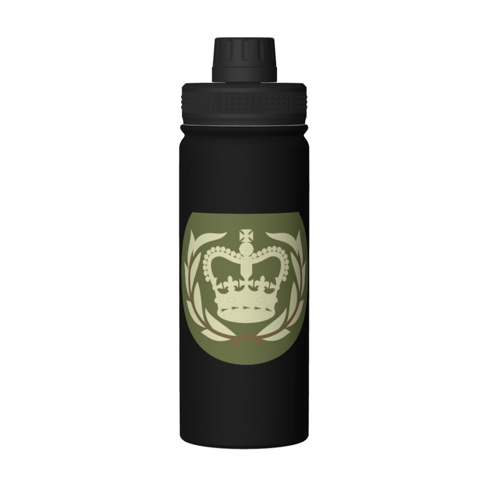 SIYTUAU British Army Or-8b Water Bottle 18 Oz Stainless Steel Water Bottles Leak Proof Outdoor Sports Insulated Water Bottle Funny Bottle Water