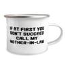 Special Mother-in-law 12oz Camping Mug, If At First You Don't, Gifts For Mom, Present From Son Daughter, For Mother-in-law view 2