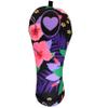 Golf Club Headcovers Purple Hibiscus Hawaiian Print Design! Handcrafted in The USA, This Collection has 13 Cover Numbers to Choose from for hybrids, fairways, and Driver by BeeJos (Heart Hybrid) view 1