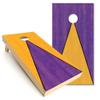 Basketball Purple Gold Cornhole Board Wraps Kit | Vinyl Decals for Cornhole | 2-Pieces | Made in USA | Premium Cornhole Vinyl Skins