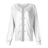 Printed Scrub Jackets for Woman Print Long Sleeve Plus Size Womens Scrubs for Women Nursing Jacket with Pockets White 5XL view 2