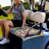 Flashideas Hippie Flower Golf Cart Seat Cover Universal 50 x 30.9 Inches Blanket Covers Portable Club Car Seat Cover Sports Cart Seat Cushion Accessories Suitable for All Seasons view 3
