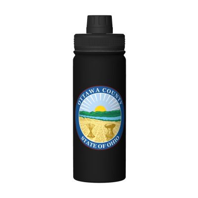 SIYTUAU Seal Of Ottawa County Ohio Water Bottle 18 Oz Stainless Steel Water Bottles Leak Proof Outdoor Sports Insulated Water Bottle Funny Bottle Water