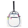Ame & Lulu Jr. Love Tennis Backpack (Quilted White/Navy/Pink) view 1