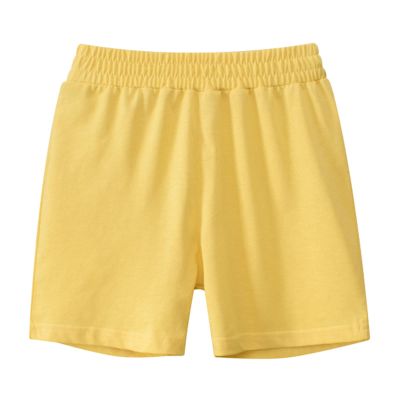 Summer Toddler Boys Shorts Solid Color Shorts Casual Outwear Fashion for Children Clothing Girls (Yellow, 3-4 Years)
