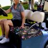 Flashideas Colorful Dog Paw Prints Golf Cart Seat Cover Comfortable Portable Golf Cart Seat Towel for 2 Person Seats Easy to Clean Easy to Install view 3