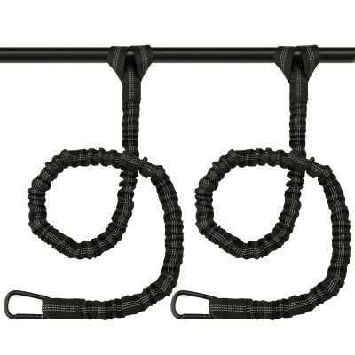 Apeso 2 Pack Kayak Paddle Leash, Paddle Board Leash Fishing Lanyard Tool Tether with Carabiner Kayaking Accessories for Canoe Boat Inflatable Paddle Board (Black)