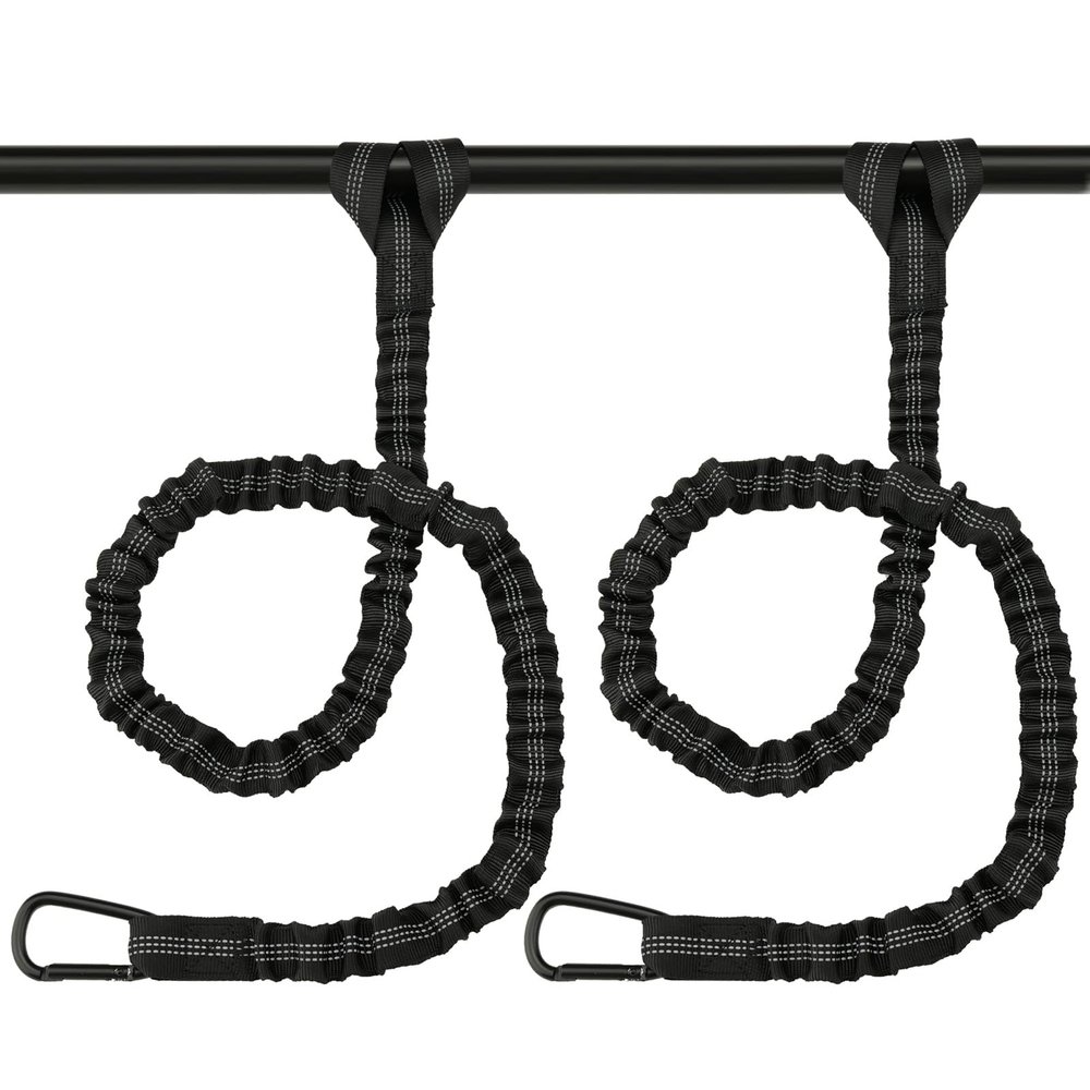 Apeso 2 Pack Kayak Paddle Leash, Paddle Board Leash Fishing Lanyard Tool Tether with Carabiner Kayaking Accessories for Canoe Boat Inflatable Paddle Board (Black)